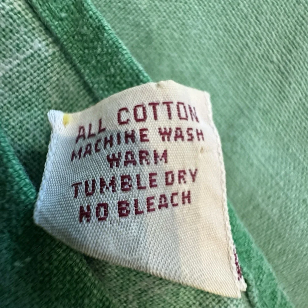 Vintage Anne‎ Klein Green Tablecloth 67x91 Cotton Lion Logo Robinson Golluber